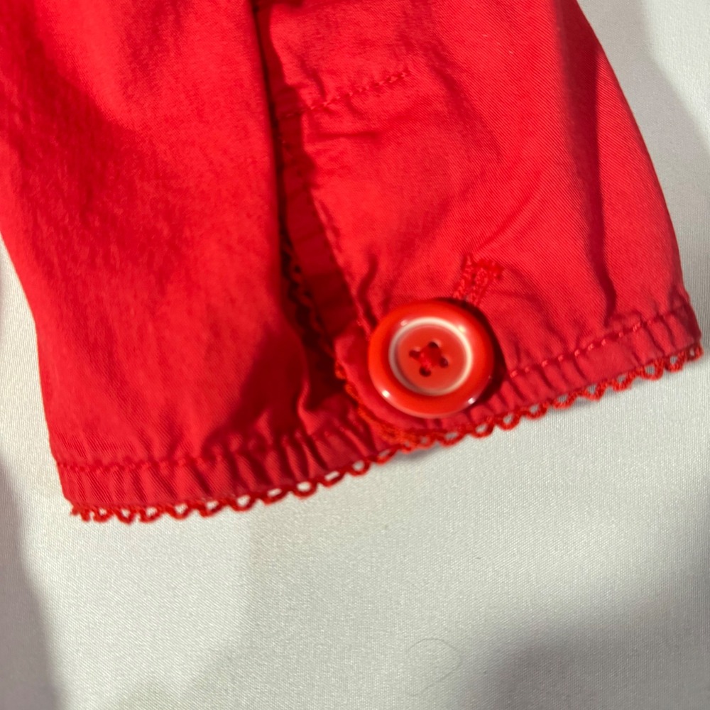 Sonoma Life + Style Womens Red Cropped Blazer Jacket Lace Trim Size M - Picture 4 of 7